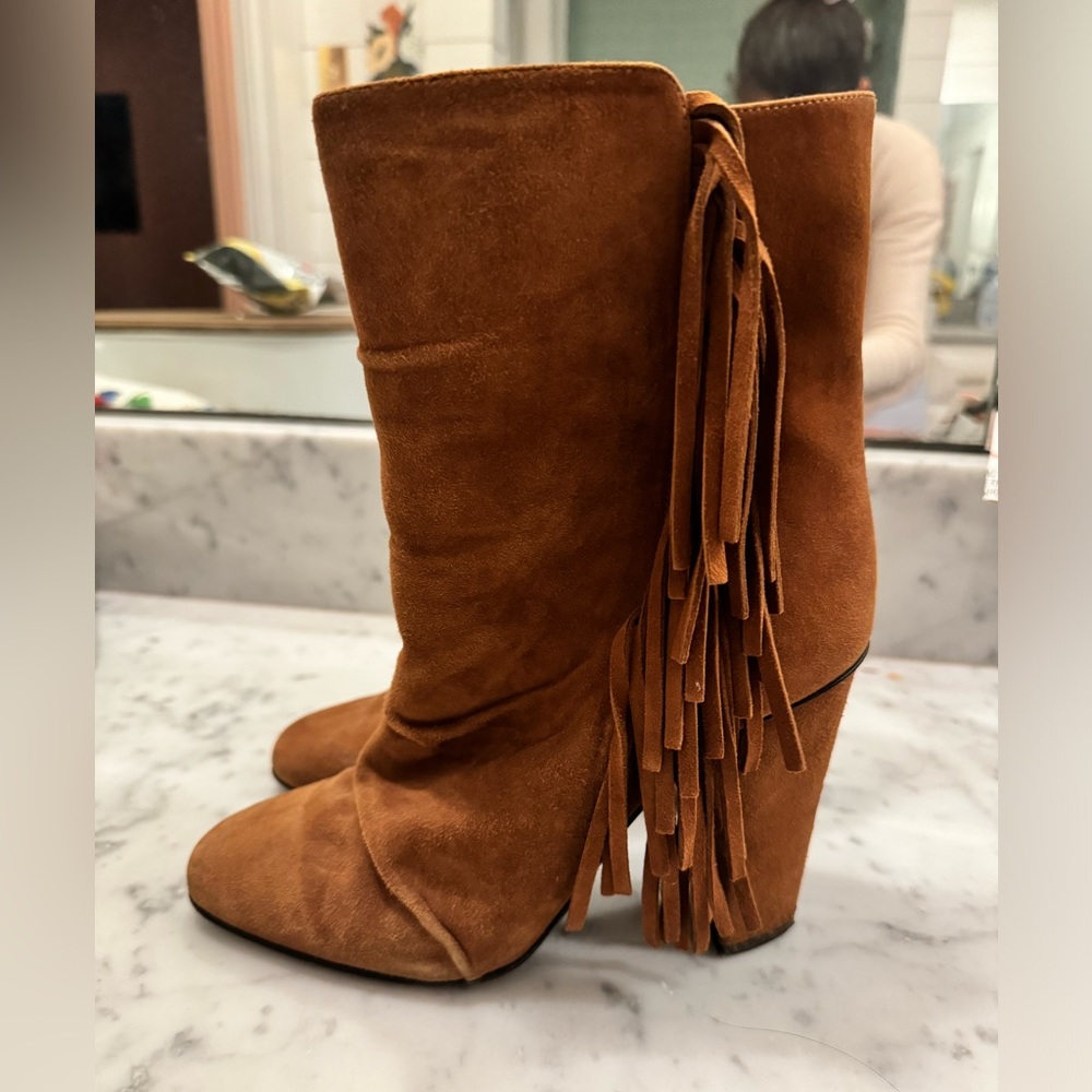 giuseppe zanotti fringe boots size 39.5